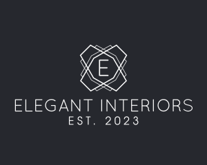 Geometric Line Interior Design logo design