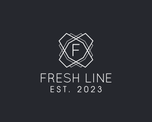 Geometric Line Interior Design logo design