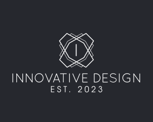 Geometric Line Interior Design logo design