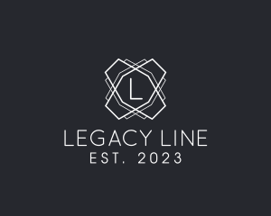 Geometric Line Interior Design logo design