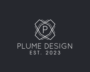 Geometric Line Interior Design logo design