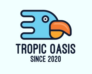 Modern Tropical Bird logo design