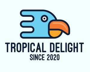 Modern Tropical Bird logo design