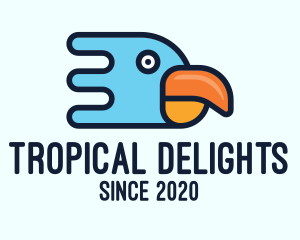 Modern Tropical Bird logo design