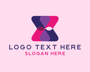 Triangular - Hourglass Modern Triangle logo design
