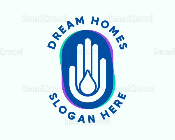 Hand Water Cleaning Logo
