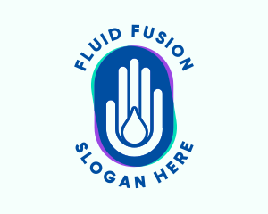 Hand Water Cleaning  logo design