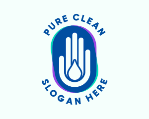 Hand Water Cleaning  logo design