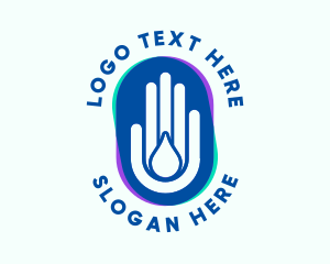 Aqua - Hand Water Cleaning logo design