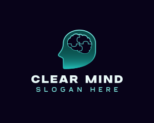 Human Mind Puzzle logo design