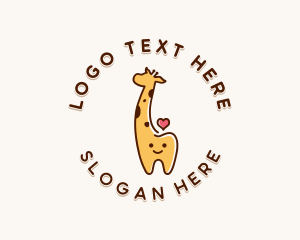 Tooth - Giraffe Dental Clinic logo design