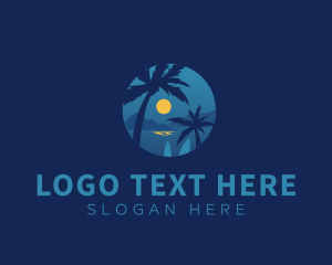 Moon - Sun Beach Resort logo design