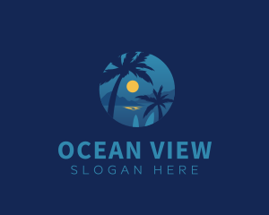 Sun Beach Resort logo design