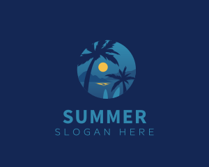 Sun Beach Resort logo design