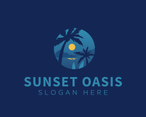 Sun Beach Resort logo design