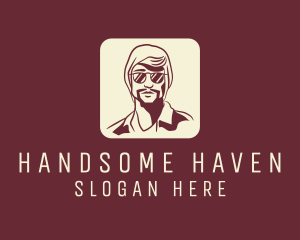 Handsome - Handsome Hipster Man logo design