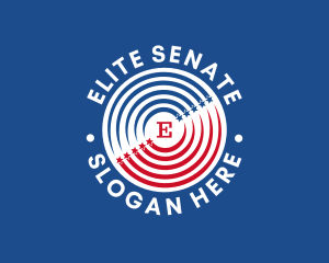 Senate - Spiral American Patriotic Star logo design