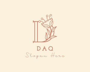 Skincare - Botanical Flower Letter D logo design