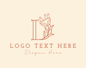 Beauty Product - Botanical Flower Letter D logo design
