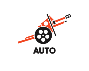 Outdoor-cinema - Artillery Cannon Reel logo design