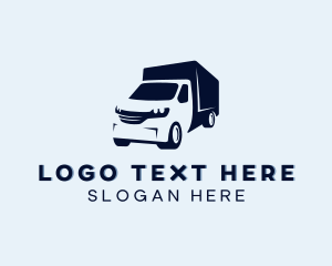 Military Truck - Cargo Van Logistics Truck logo design