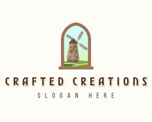 Windmill Farm Countryside logo design