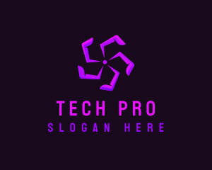 Tech Propeller Fan logo design