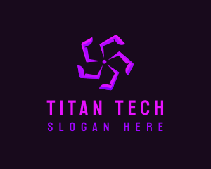 Tech Propeller Fan logo design