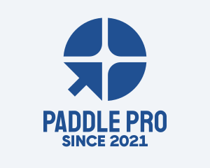 Paddle - Blue Paddle Cursor logo design