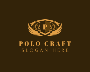 Polo - Pegasus Wings Shield logo design