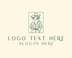 Cowboy Hat - Western Cowgirl Rodeo logo design