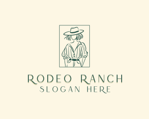 Western Cowgirl Rodeo logo design