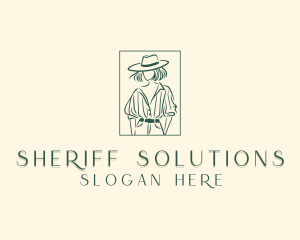 Sheriff - Western Cowgirl Rodeo logo design