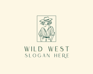 Western Cowgirl Rodeo logo design