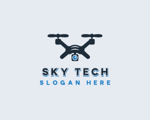 Surveillance Quadrotor Drone  logo design