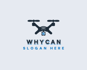 Aerial - Surveillance Quadrotor Drone logo design