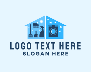 Maintenance - Laundry Washing Machine Cleaning logo design