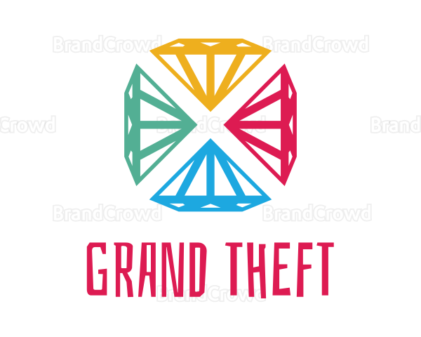 Colorful Diamond Jewelry Logo