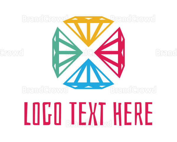 Colorful Diamond Jewelry Logo