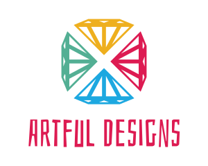 Colorful Diamond Jewelry logo design