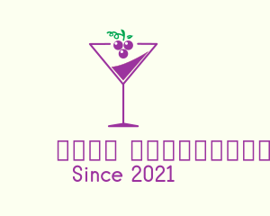 Distiller - Grape Martini Glass logo design