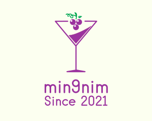 Farmer - Grape Martini Glass logo design