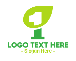 First - Nature Leaf Number 1 logo design