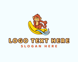 Banana - Monkey Sea Surfer logo design