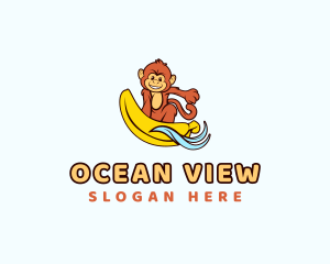 Monkey Sea Surfer logo design