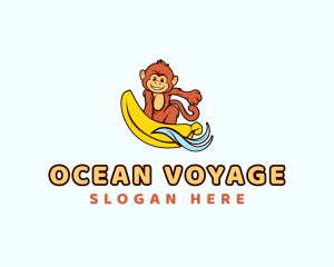 Monkey Sea Surfer logo design