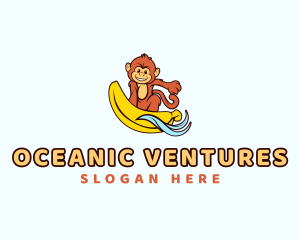 Monkey Sea Surfer logo design