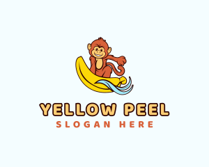 Banana - Monkey Sea Surfer logo design