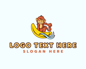 Coastal - Monkey Sea Surfer logo design