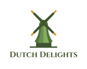 Dutch - Green Windmill Pen logo design